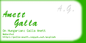 anett galla business card